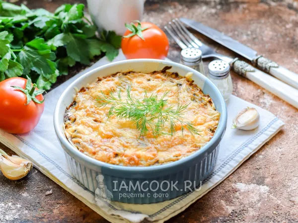Фото блюда: Капустная запеканка с грибами
