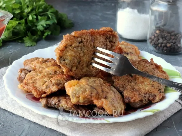 Фото блюда: Отбивные из куриной печени