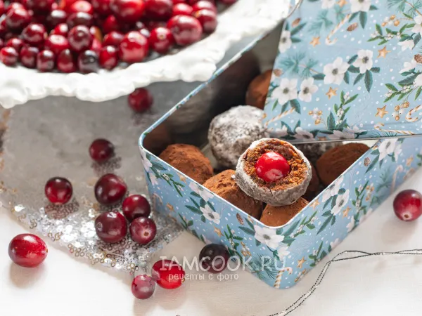 Фото блюда: Конфеты с брусникой