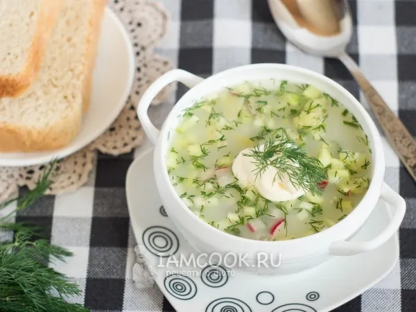 Фото блюда: Вегетарианская окрошка на сыворотке