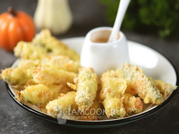 Фото блюда: Кабачковые палочки в сырной панировке (в духовке)