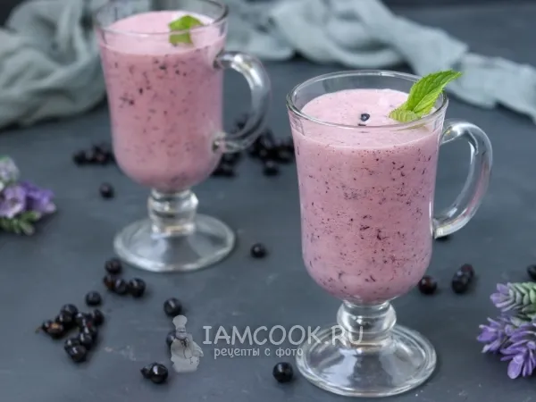 Фото блюда: Смузи с йогуртом и черникой (протеиновый)