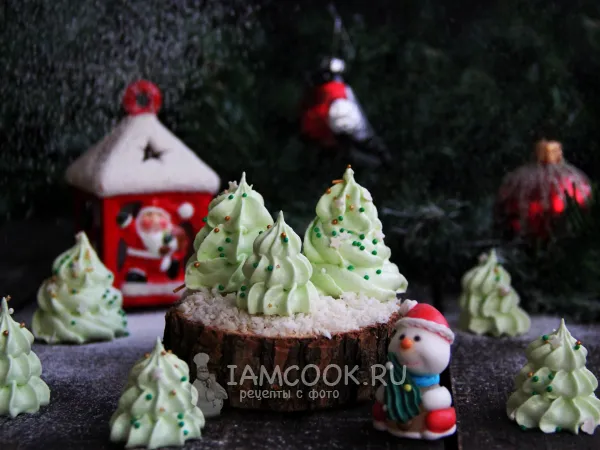 Фото блюда: Елочки из зефира