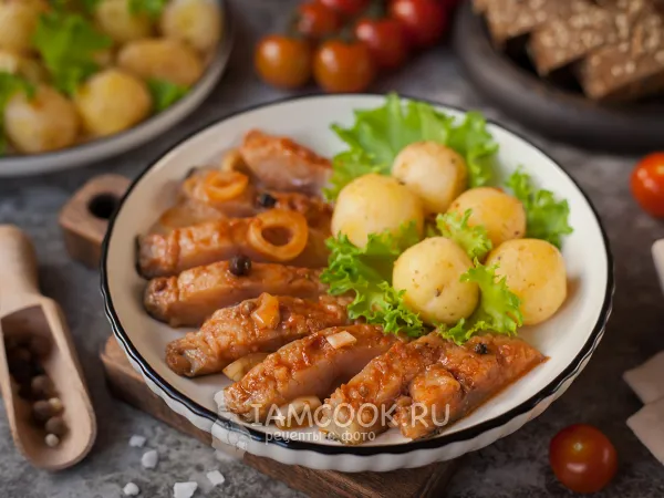 Фото блюда: Скумбрия по-корейски с томатной пастой