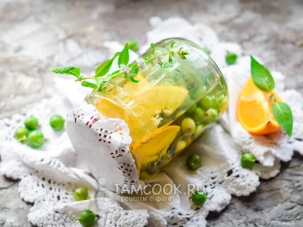 Фото блюда: Компот из крыжовника с апельсином