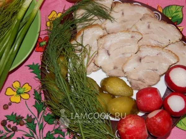 Фото блюда: Вареное сало в майонезе