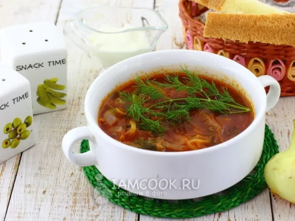 Фото блюда: Борщ из свежей капусты