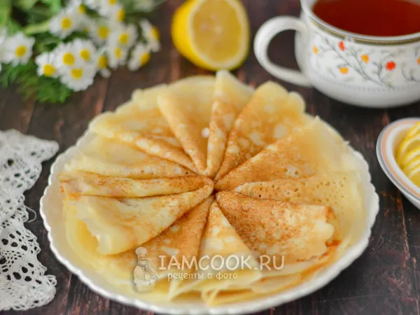 Фото блюда: Блины с манкой на кипятке