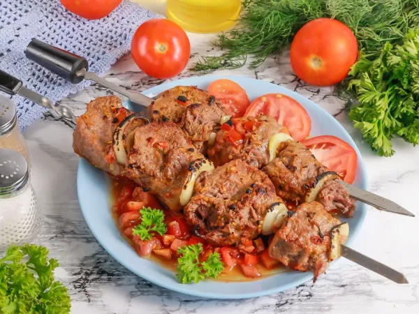 Фото блюда: Шашлык из свиного языка