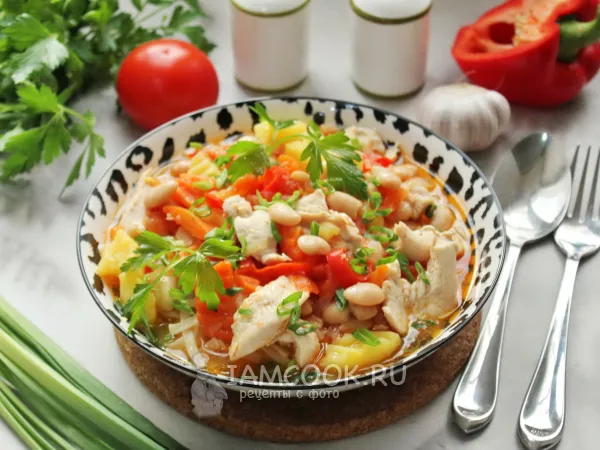 Фото блюда: Лагман с фасолью