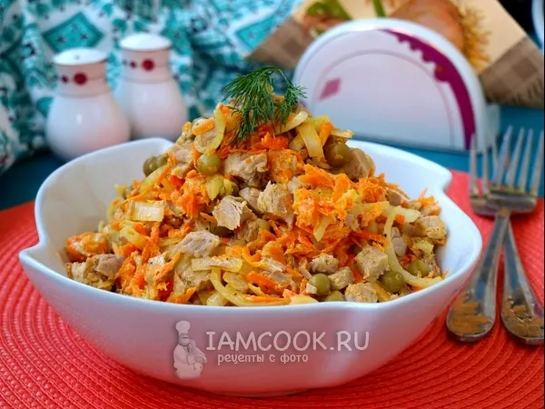 Фото блюда: Салат «Купеческий» со свининой