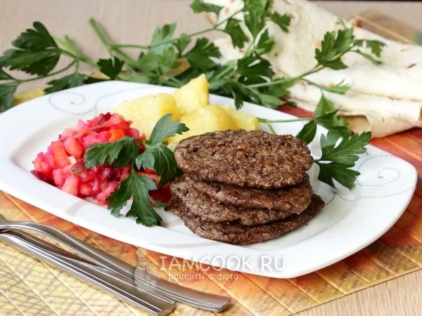 Фото блюда: Котлеты из куриной печени с манкой