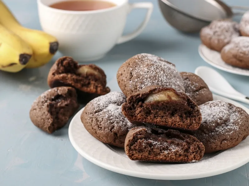 Фото блюда: Шоколадные пряники с бананами