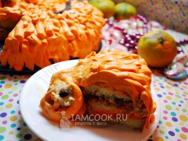 Фото блюда: Торт «Трехглазый Монстрик» на Хэллоуин