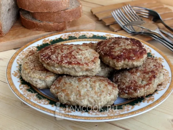 Фото блюда: Котлеты из индейки в кунжуте