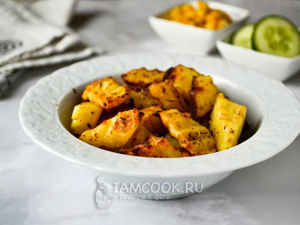 Фото блюда: Картошка в сметане в аэрогриле