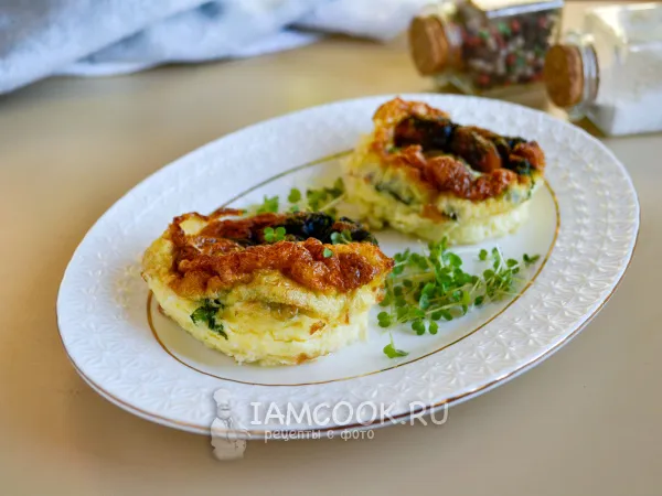 Фото блюда: Омлет со шпинатом в аэрогриле