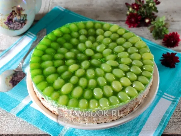 Фото блюда: Торт без выпечки сметанно-желейный