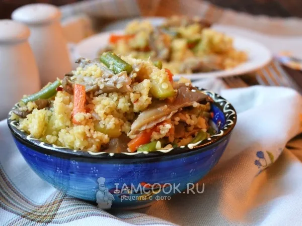 Фото блюда: Кус-кус с вешенками и овощами