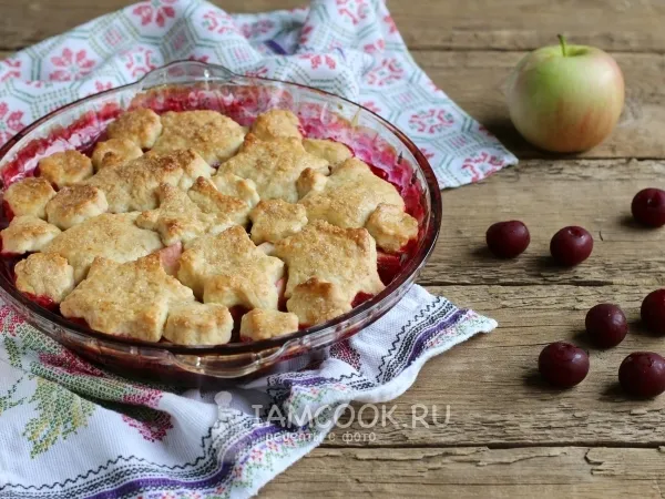 Фото блюда: Вишнево-яблочный кобблер