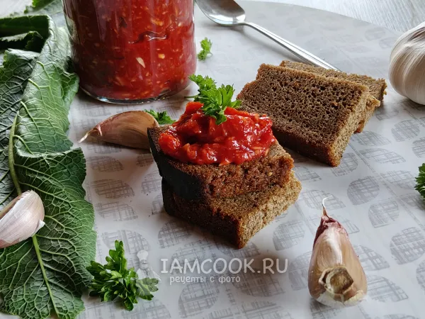 Фото блюда: Хреновина с томатной пастой и чесноком