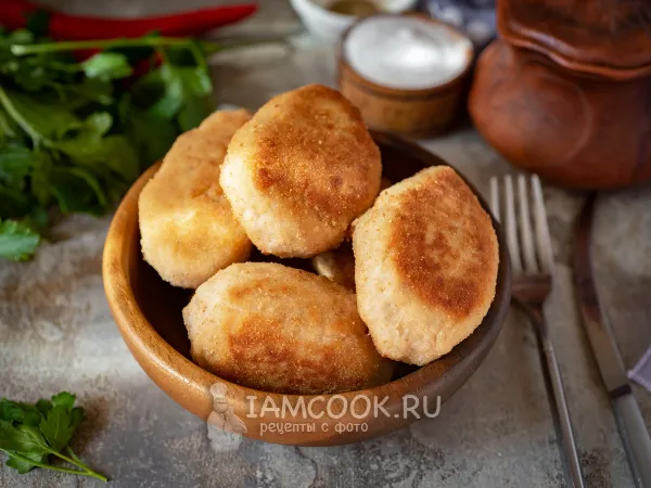 Фото блюда: Котлеты из горбуши с салом