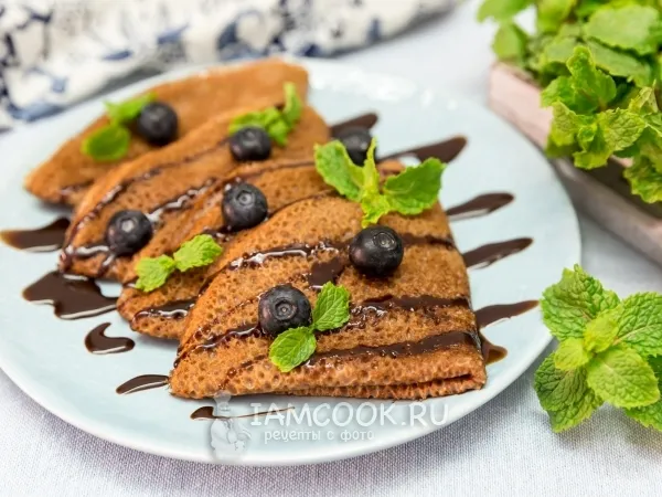 Фото блюда: Блины с шоколадно-ореховой пастой