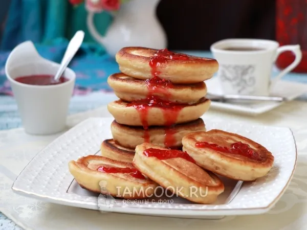 Фото блюда: Оладьи на кефире и сметане