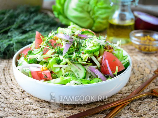 Фото блюда: Летний салат из капусты