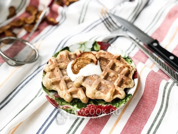 Фото блюда: Яблочные вафли