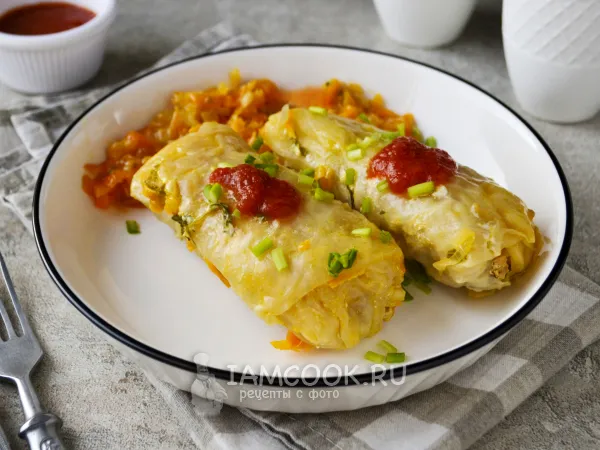 Фото блюда: Голубцы с тыквой и фаршем