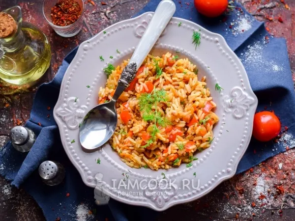 Фото блюда: Плов с болгарским перцем (без мяса)