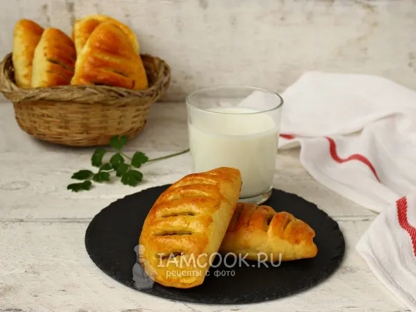 Фото блюда: Булочки с капустой «Кармашки»