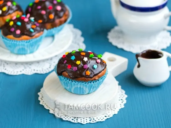 Фото блюда: Шоколадная глазурь для кексов