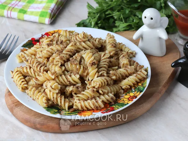 Фото блюда: Макароны по-флотски с куриной печенью