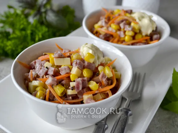 Фото блюда: Салат «Мужской каприз» с колбасой