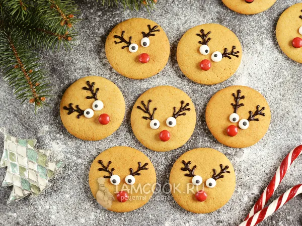 Фото блюда: Пряное печенье «Олени Санты»