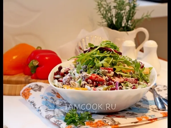Фото блюда: Салат с говядиной и фасолью