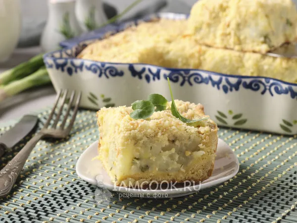 Фото блюда: Обсыпной картофельный пирог