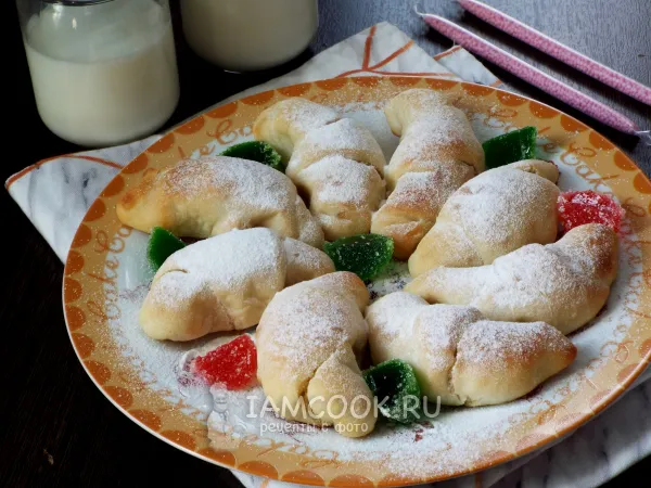 Фото блюда: Постные рогалики с мармеладом