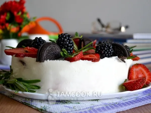 Фото блюда: Желейный торт с клубникой