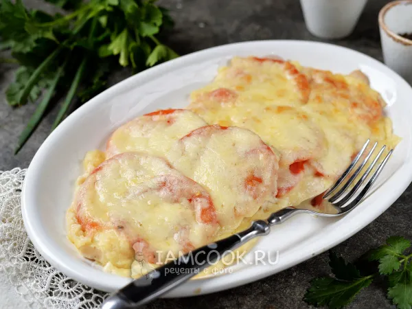 Фото блюда: ПП мясо по-французски из курицы в духовке