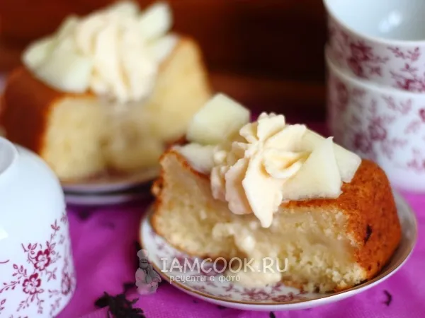 Фото блюда: Творожный кекс с дыней