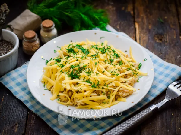 Фото блюда: Овсяная каша на воде с сыром (из цельного зерна)