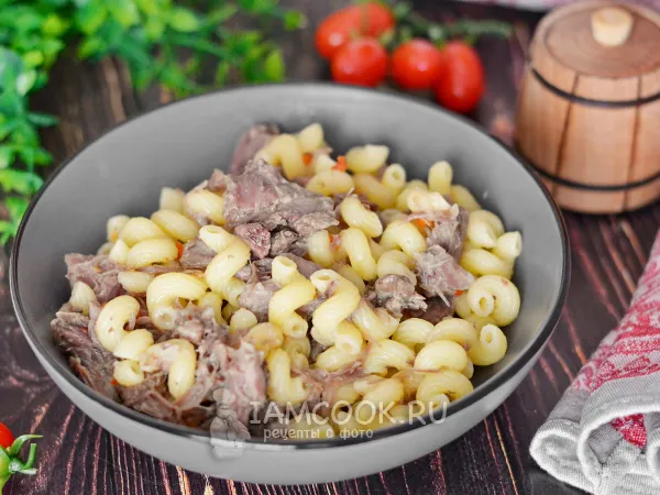 Фото блюда: Макароны по-флотски в духовке