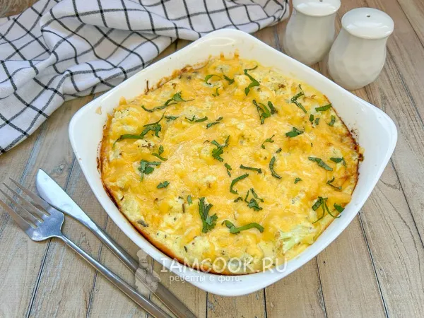 Фото блюда: Говядина с цветной капустой в духовке