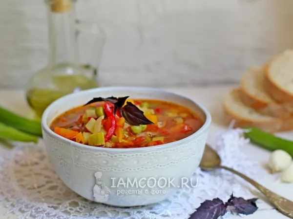 Фото блюда: Овощной томатный суп