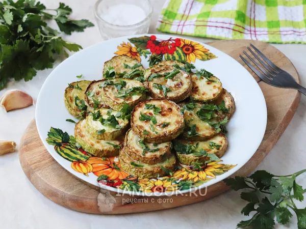 Фото блюда: Жареные кабачки без муки
