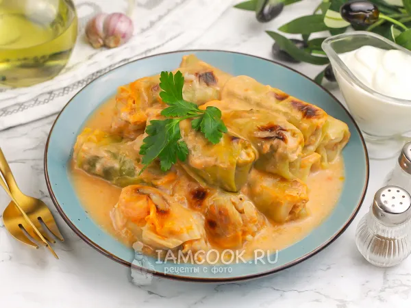 Фото блюда: Замороженные голубцы в духовке