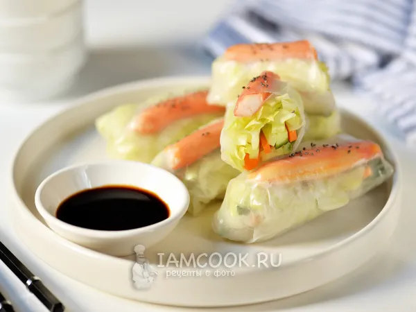 Фото блюда: Спринг-ролл с крабом